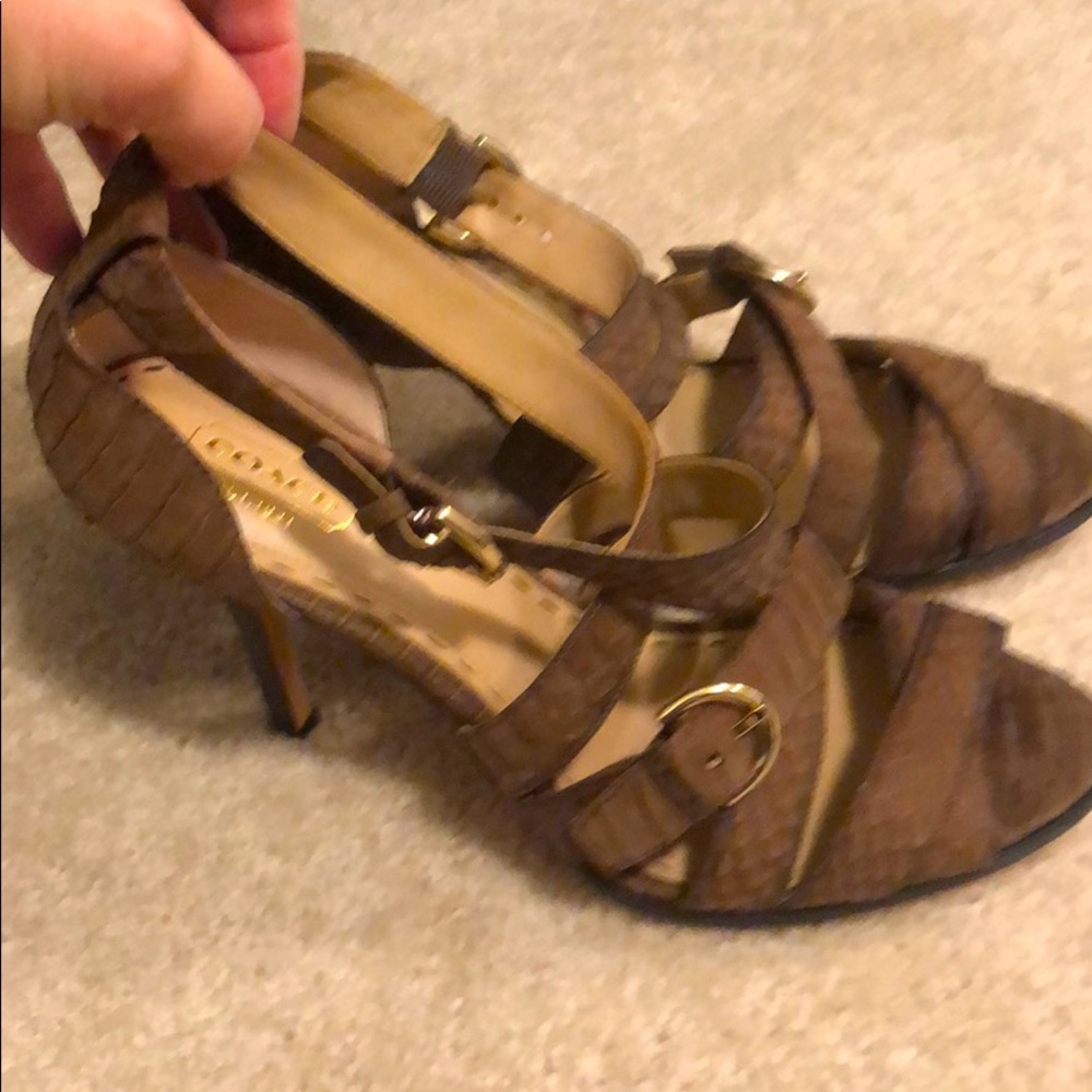 Coach leather heels